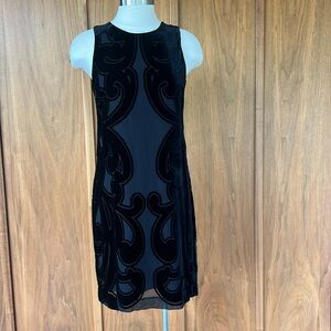 ISDA&CO, lined velvet and chiffon dress. size 4 knee length.